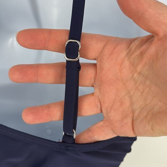 Cupshe Womens Navy Blue One Piece Swimsuit Mesh Details Size Medium - Picture 6 of 16